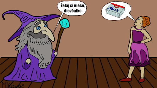 Cartoon: Zelaj si nieco dievcatko (medium) by Martin Kova4 tagged slovakia