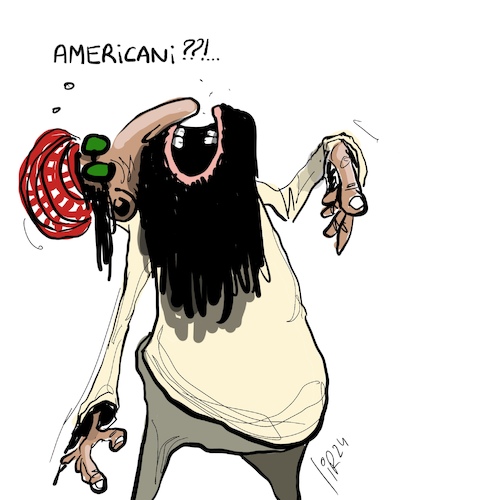 Cartoon: Americani? (medium) by siralha tagged hamas,hezbollah,war