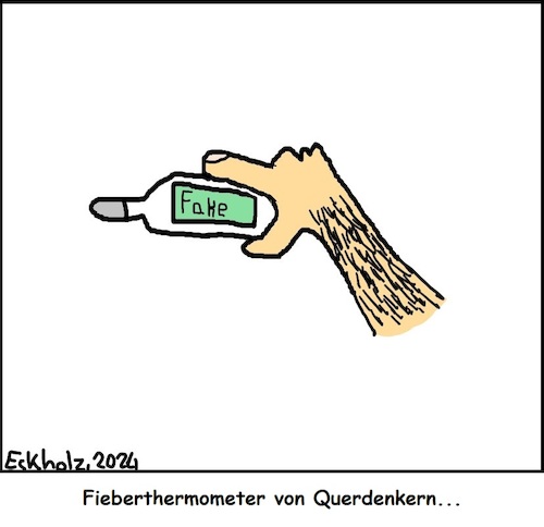 Cartoon: Fieberthermoter von Querdenkern (medium) by Schnauzevoll tagged fieber,querdenker,protest,ignoranz,gesellschaft,querulanten