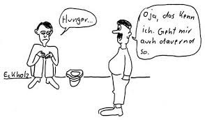 Cartoon: Hunger (medium) by SMK tagged bettler,dicker,männer,gesellschaft,hunger,armut,reichtum