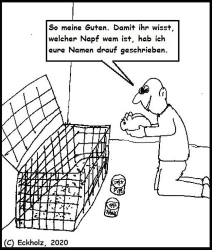 Cartoon: Kleintierfütterung... (medium) by SMK tagged kleintierfütterung,tiere,mensch,meerschweinchen,gesellschaft,tiernahrung,haustiere,liebe,tierliebe,tierhaltung,mann