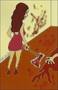 Cartoon: Axt-Mädchen (small) by SMK tagged mädchen,axt,blut,beil,splatter,horror,frau,gewalt,delikt,mord