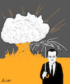 Cartoon: Macron - nuclear umbrella (small) by Nicocomix tagged europe,union,macron,france,nuclear,umbrella,zelensky,trump,putin,war,ukraine,russia,usa,weapon,political