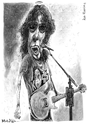 Cartoon: Ace Frehley (medium) by Mongo tagged ace,frehley,kiss