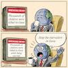 Cartoon: Starvation Spoke Louder than Dea (small) by Ahmad Qaddura tagged gaza