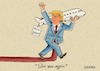 Cartoon: Trump in the Middle East (small) by Ahmad Qaddura tagged trump