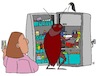Cartoon: Night Visitor (small) by Xisto Ventura tagged kitchen,surprise