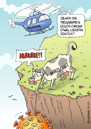 Cartoon: Corona killt die Wirtschaft (medium) by Rovey tagged corona,virus,covid,19,infektion,epidemie,pandemie,wirtschaft,krise,existenz,wirtschaftskrise,rezession,schutzmaßnahmen,abgrund,shutdown,shot,down,lockerung,wirtschaftsförderung,regierung,kuh,gefahr,abrutschen,einbruch,absturz,gefährlich,panik,schaden,corona,virus,covid,19,infektion,epidemie,pandemie,wirtschaft,krise,existenz,wirtschaftskrise,rezession,schutzmaßnahmen,abgrund,shutdown,shot,down,lockerung,wirtschaftsförderung,regierung,kuh,gefahr,abrutschen,einbruch,absturz,gefährlich,panik,schaden