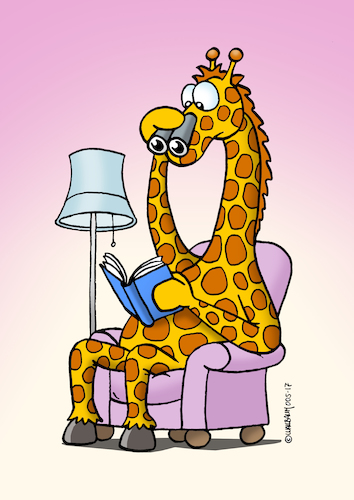 Cartoon: Komfortabel lesen (medium) by Rovey tagged giraffe,lesen,buch,kurzsichtig,fernglas,gemütlich,tier,hals,lang,sessel,leselampe,abend,sehen,augen,sehschwäche,animal,book,reading,telescope,armchair,look,comfortable,short,sighted,giraffe,lesen,buch,kurzsichtig,fernglas,gemütlich,tier,hals,lang,sessel,leselampe,abend,sehen,augen,sehschwäche,animal,book,reading,telescope,armchair,look,comfortable,short,sighted