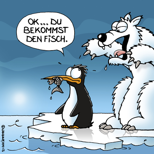 Cartoon: Penguins Deal (medium) by Rovey tagged pinguin,eisbär,nordpol,fisch,eisscholle,polar,winter,hunger,essen,fressen,überleben,kampf,fang,kälte,klima,klimaerwärmung,wasser,meer,grönland,norden,penguin,bear,north,pole,floe,fish,food,survival,cold,climate,water,sea,seafood,greenland,pinguin,eisbär,nordpol,fisch,eisscholle,polar,winter,hunger,essen,fressen,überleben,kampf,fang,kälte,klima,klimaerwärmung,wasser,meer,grönland,norden,penguin,bear,north,pole,floe,fish,food,survival,cold,climate,water,sea,seafood,greenland