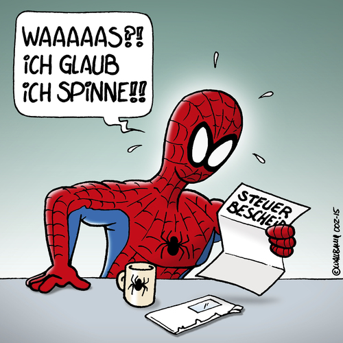 Cartoon: Spiderman bekommt Post (medium) by Rovey tagged spiderman,superhero,held,superheld,comicfigur,actionfigur,actioncomic,finanzamt,steuern,steuerbescheid,steuererklärung,geld,einkommen,post,brief,spinne,spinnen,verrückt,überraschung,rot,red,spider,man,taxes,letter,tax,office,surprise,crazy,spiderman,superhero,held,superheld,comicfigur,actionfigur,actioncomic,finanzamt,steuern,steuerbescheid,steuererklärung,geld,einkommen,post,brief,spinne,spinnen,verrückt,überraschung,rot,red,spider,man,taxes,letter,tax,office,surprise,crazy