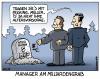Cartoon: Das Milliardengrab (small) by Rovey tagged manager business finanzen kapitalismus geld 