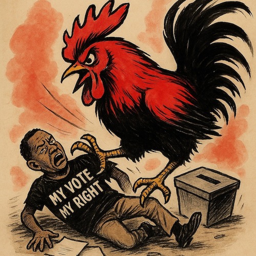 Cartoon: Like we dont know who (medium) by KaluluWachenjera tagged malawi,election,mcp,sylvester,namiwa,vote,right