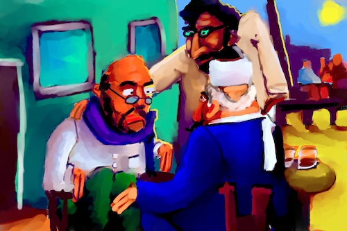 Cartoon: THE UNLEASHING HELL (medium) by Al-Mousawi79 tagged cartoon