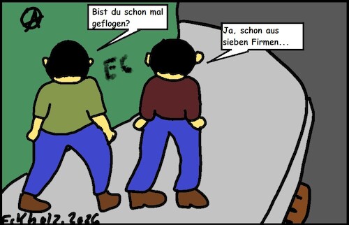 Cartoon: Geflogen... (medium) by Moppel tagged gesellschaft
