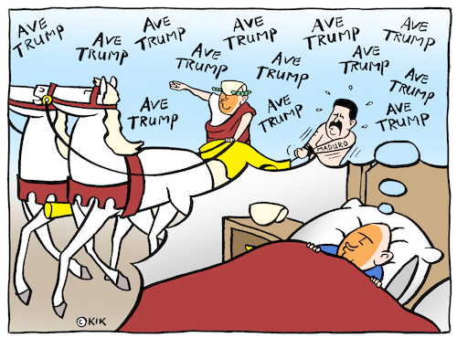 Cartoon: Caesar (medium) by Kik tagged caesar,maduro,trump,venezuela,caracas,usa,invasion,ego,prisoner