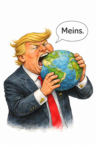 Cartoon: Meins (medium) by Dichtpraline tagged trump,erde,cartoon