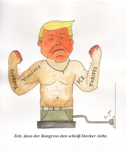 Cartoon: Inflatable man (medium) by Raye Grace tagged trump,demokratie,usa,ice