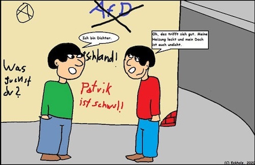 Cartoon: Dichter... (medium) by SMK1978 tagged dichter,männer,gesellschaft,poesie,missverständnis