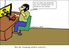 Cartoon: Atomkrieg... (small) by Kritzelspacko78 tagged atomkrieg,mann,erpressung,drohung,alarm