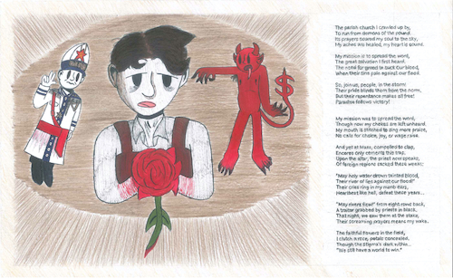 Cartoon: Grettoon 003 (medium) by Grettoonist tagged politics,history,stalinism,capitalism,poem,religion,workers,socialism