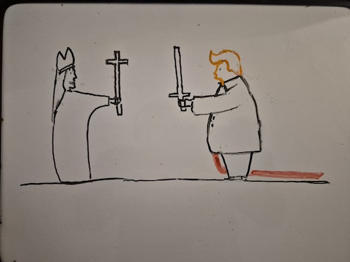 Cartoon: trampo (medium) by Al-haji tagged trump,pope