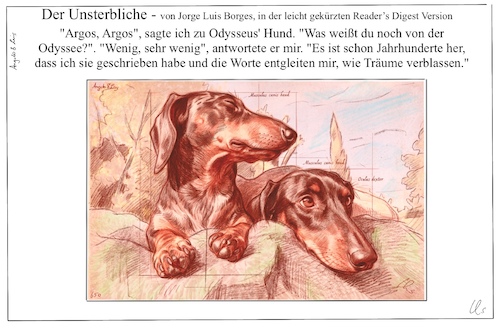 Cartoon: Borges V (medium) by ChrisHolt tagged homer,dackelsicht