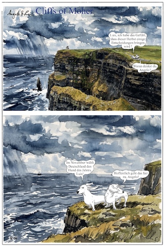 Cartoon: Cliffs of Moher (medium) by ChrisHolt tagged wahltermine,dackelsicht