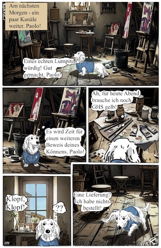 Cartoon: Eskalationen (medium) by ChrisHolt tagged dackel,kunst,venedig,original