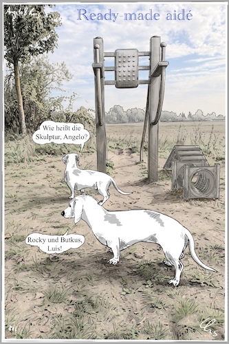 Cartoon: Ready-made (medium) by ChrisHolt tagged kunst,dackelsicht