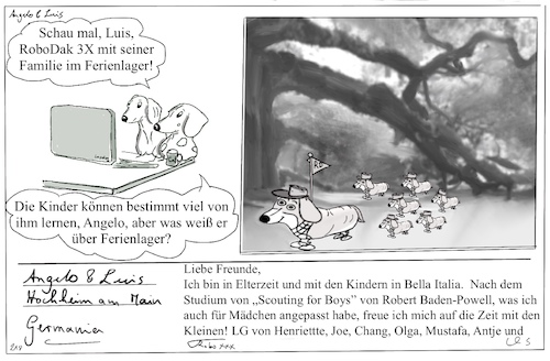 Cartoon: Scouting (medium) by ChrisHolt tagged gender,dackelsicht