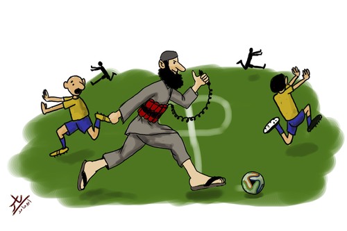 Cartoon: 000 plan (medium) by yaserabohamed tagged the,collapse,of,iraqi,army,fifa,football