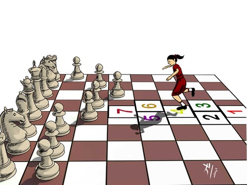 Cartoon: Battle (medium) by yaserabohamed tagged chess