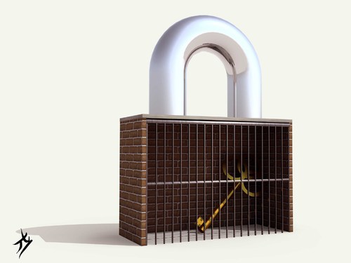 Cartoon: Closed indefinitely (medium) by yaserabohamed tagged lock