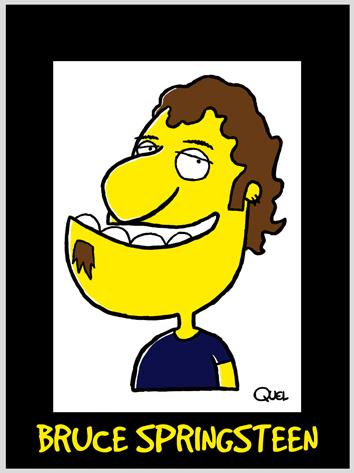 Cartoon: Bruce Springsteen Caricature (medium) by QUEL tagged bruce,springsteen,caricature