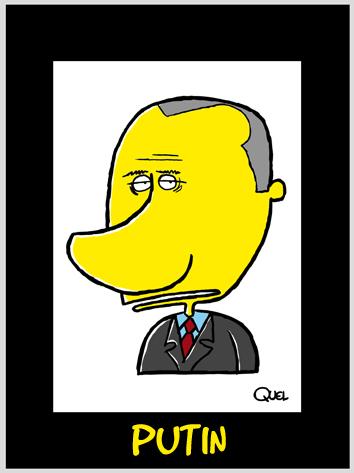 Cartoon: Putin Caricature (medium) by QUEL tagged putin,caricature