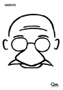 Cartoon: GANDHI CARICATURE (small) by QUEL tagged gandhi caricature
