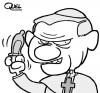 Cartoon: RATZINGER BENEDICT XVI vs SIDA (small) by QUEL tagged ratzinger,benedict,xvi,vs,sida