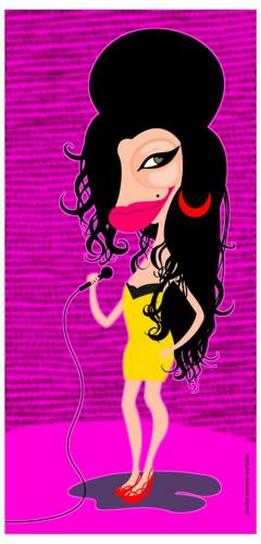 Cartoon: AMY (medium) by pincho tagged espectaculo,music,cartoon,caricature,personajes,musica,caricaturas,girld,emywinehouse