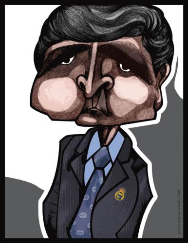 Cartoon: JuandeRamos (medium) by pincho tagged juande,ramos,real,madrid,entrenador,futbol,football,deporte