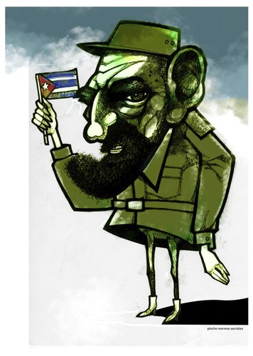 Cartoon: one sketch... or like something (medium) by pincho tagged politicos,revolucion,cuba,fidel,castro,presidente,president,caricature,caricaturas