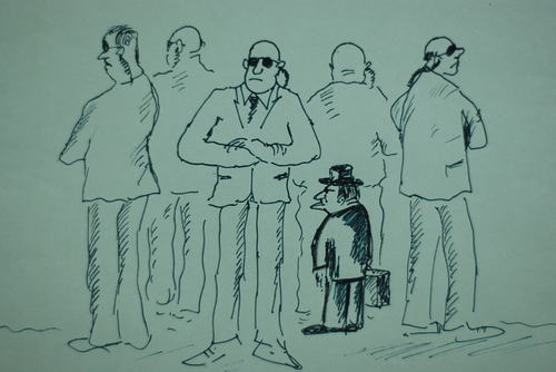Cartoon: koruma (medium) by MSB tagged bodyguard