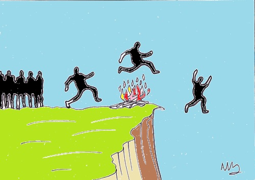 Cartoon: nevruz (medium) by MSB tagged nevruz