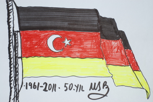 Cartoon: Türk Alman (medium) by MSB tagged türk,alman