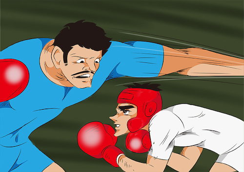 Cartoon: HIGH SCHOOL BOXER (medium) by Akiyuki Kaneto tagged boxing,japanese,anime,manga,sports