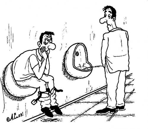 Cartoon: WC (medium) by Aleksandr Salamatin tagged wc