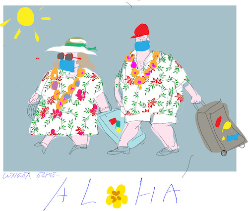 Cartoon: Aloha (medium) by gungor tagged tourism,tourism
