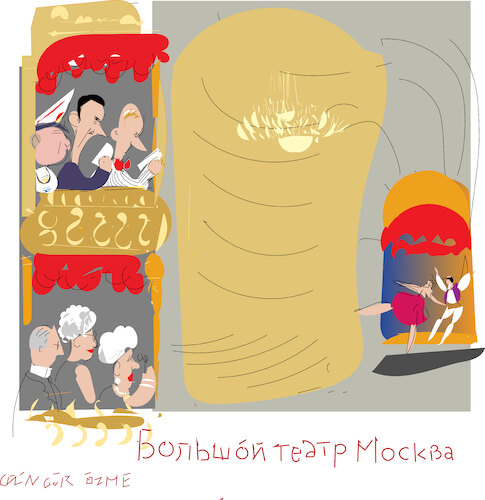 Cartoon: Bashar al Assad in Moscow (medium) by gungor tagged assad,in,bolshoi,theatre,assad,in,bolshoi,theatre