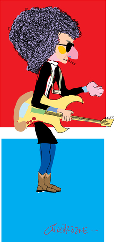 Cartoon: Bob Dylan (medium) by gungor tagged singer