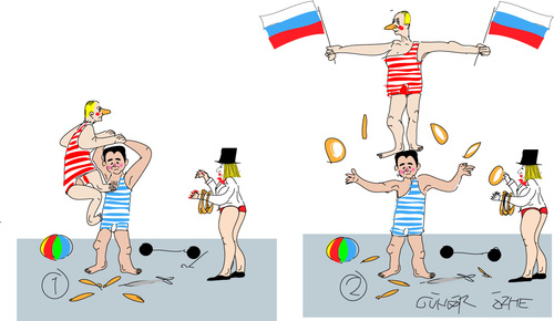 Cartoon: Changing guard (medium) by gungor tagged russia